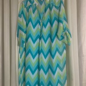 Tacera Multicolor Chevron Tunic